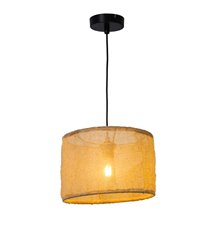 Luminaire de plafond Borneo 125cm réglable tissu beige compatible LED
