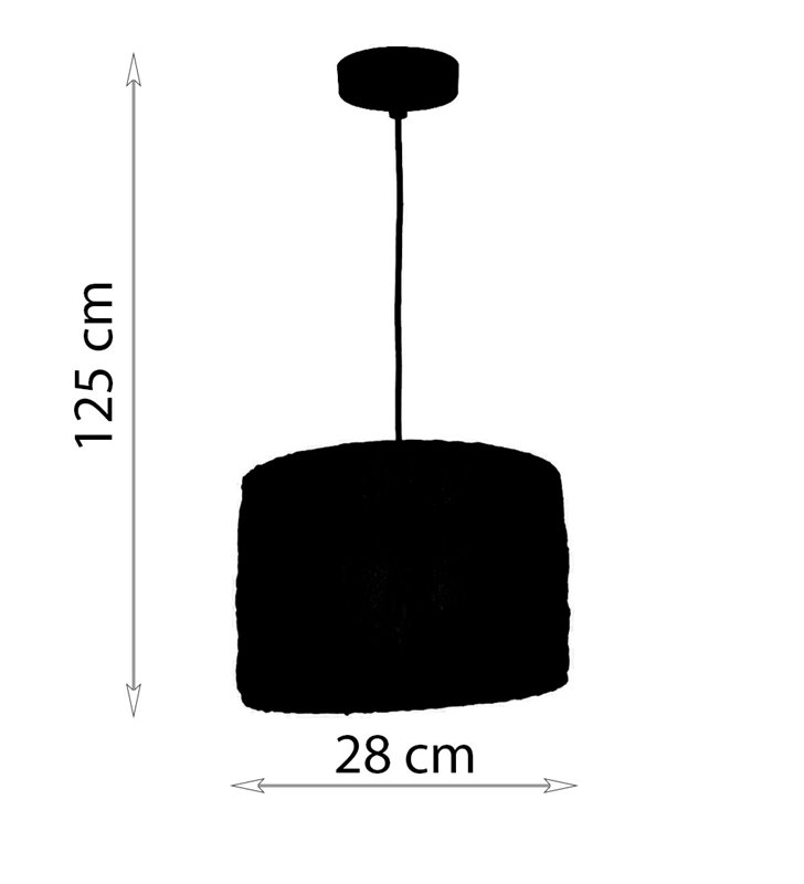 Luminaire de plafond Borneo 125cm réglable tissu beige compatible LED