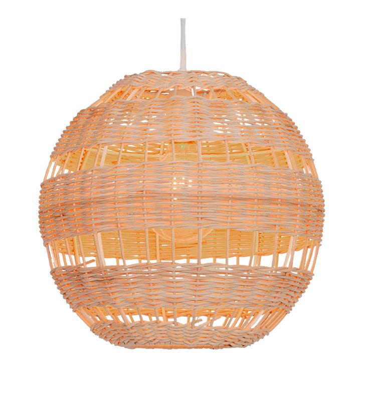 Suspension d'intérieur design Kali 130cm réglable rotin naturel compatible LED