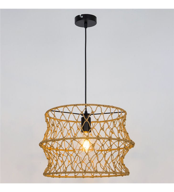 Suspension d'intérieur Paloma 140cm réglable corde naturel compatible LED