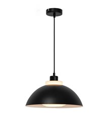 Suspension d\'intérieur moderne Wagga 133cm réglable métal et verre blanc LED