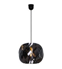 Suspension d\'intérieur Pearl 120cm PVC noir réglable compatible LED