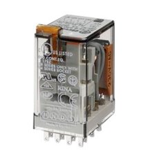 Lot de 10 relais embrochable 4rt 7a 230v bouton test indicateur mecanique