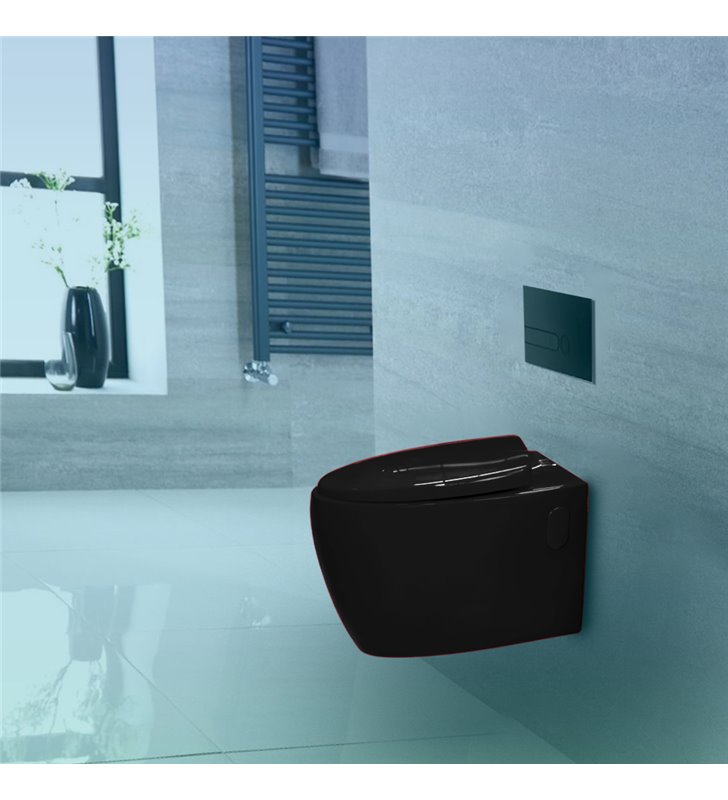 Toilette suspendu de couleur noir Cuvette WC en céramique