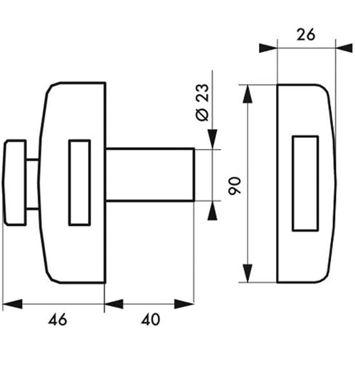 Verrou de haute sûreté à boutonn Thirard transit 2 pour porte d’entrée 45mm