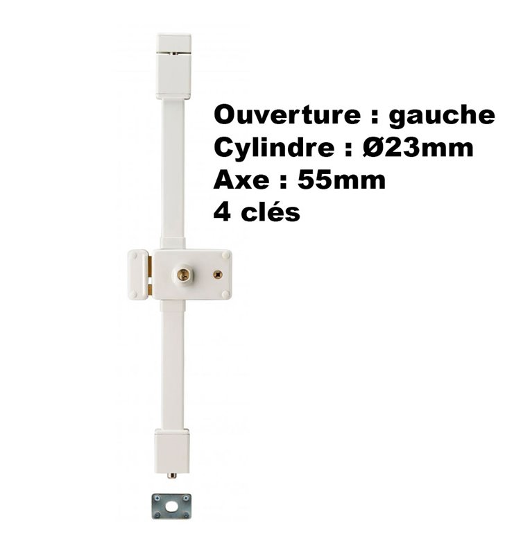 Serrure de porte 3 points de haute sécurité Horga ouverture à gauche Thirard