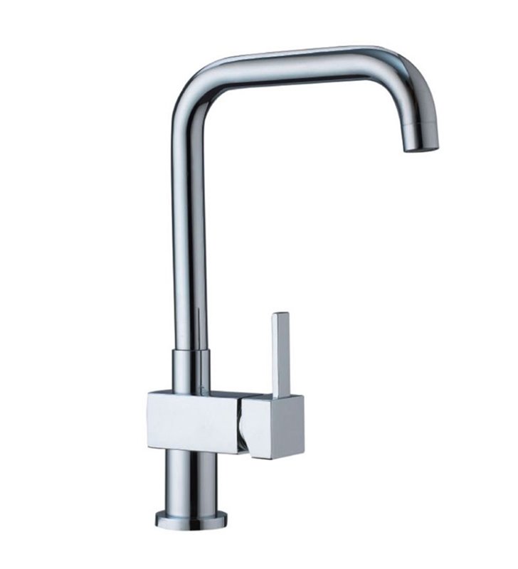 Robinet de cuisine mitigeur d’évier en laiton chromé Design