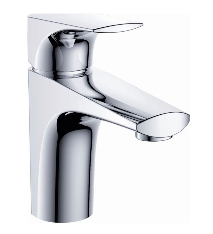 Robinet de salle de bain mitigeur lavabo chromé avec flexibles d'alimentation