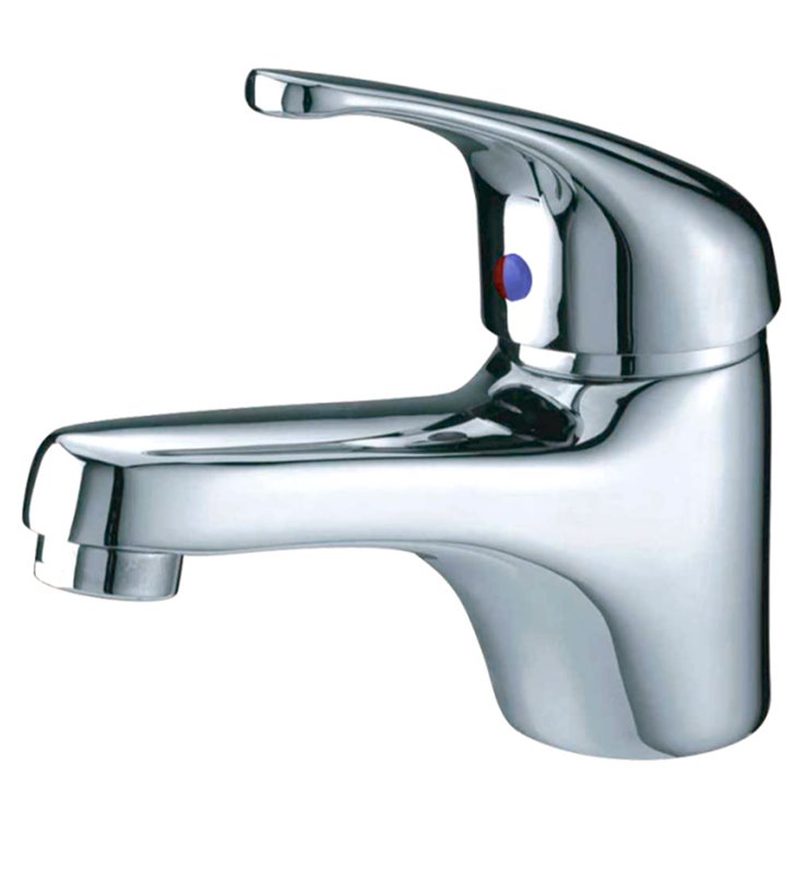 Robinet de salle de bain et wc mitigeur lavabo chromé bas en laiton chrome