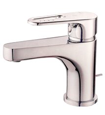 Robinet mitigeur lavabo chromé avec poignée à économie d\'eau