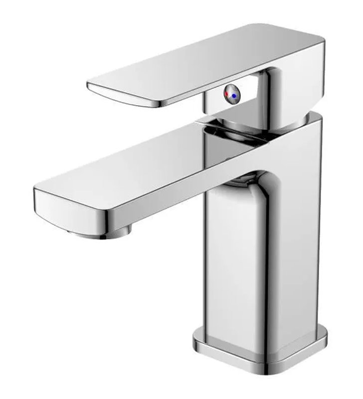 Robinet de salle de bain et WC mitigeur lavabo chromé avec vidage