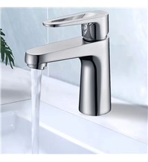 Mitigeur lavabo robinet salle de bain et toilette chromé design