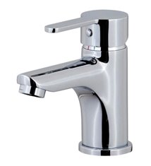 Robinet de salle de bain mitigeur lavabo chromé poignée métal design