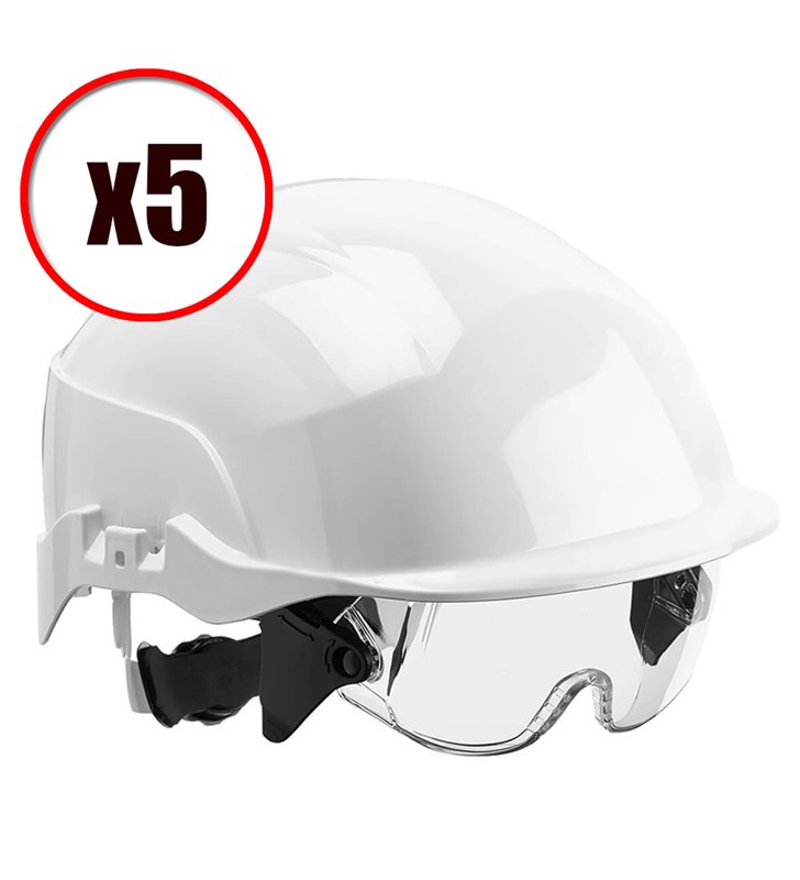 Lot de 5 casques de protection visiere Spectrum Centurion EN397