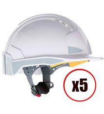 Lot de 5 casques de protection avec ventilation Evolite CR2 Ratchet JSP EN397
