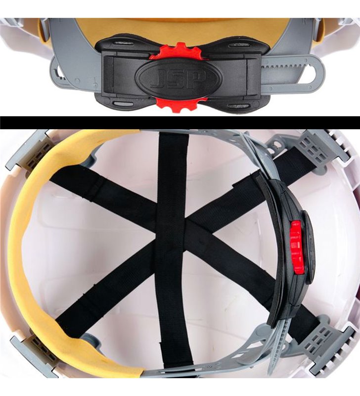 Lot de 5 casques de protection avec ventilation Evolite CR2 Ratchet JSP EN397