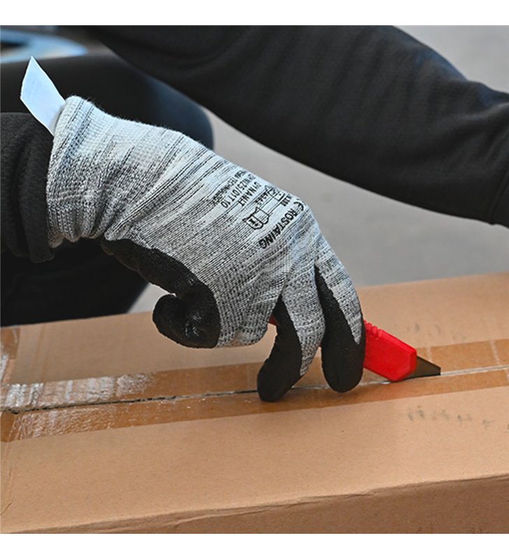 Lot de 10 gants de travail en PE Nitrile anti coupure Dynanit EN388