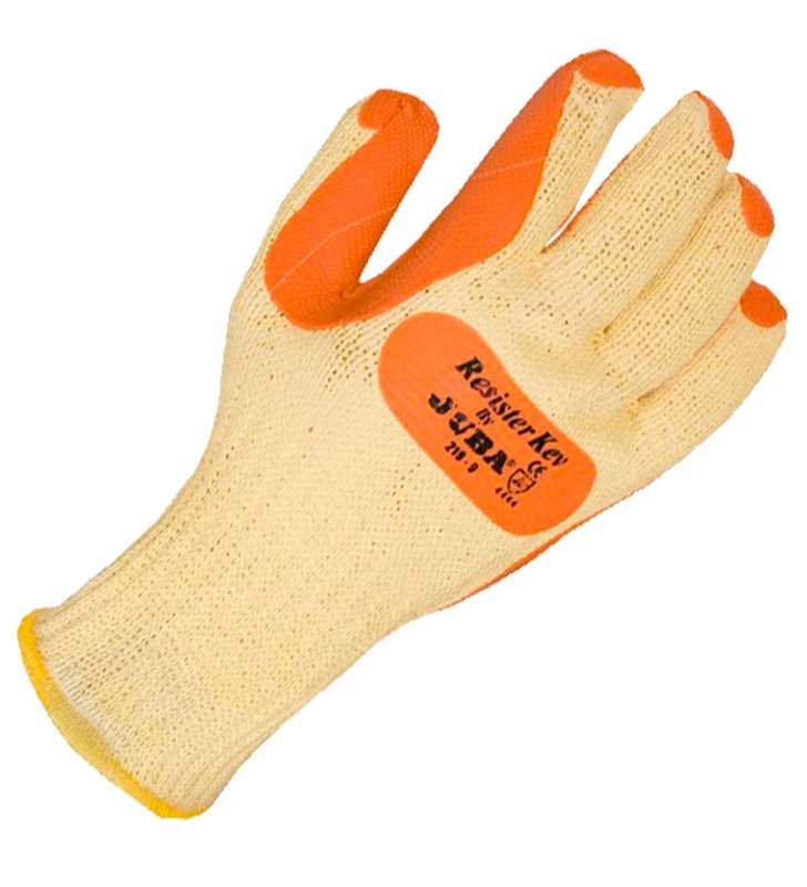 Lot de 10 gants de travail latex vulcanisé anti coupure Resister EN388