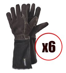 Lot de 6 paires de gants de soudure anti chaleur en cuir fleur caprin Tegera EN388 EN407