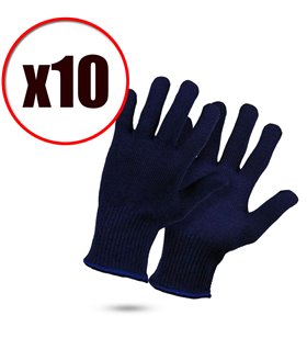 Lot de 10 gants de travail résistant au froid Thermalight EN388 EN511