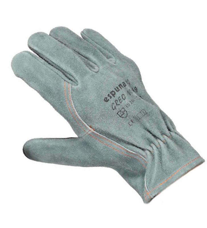 Lot de 10 gants de travail cuir bovin hydrofuge Greo EN388
