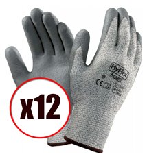 Lot de 12 paires de gants de travail en lycra et kevlar Hyflex 11-630 EN388 anti coupure