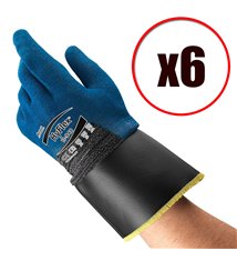 Lot de 6 paires de gants de travail en PU anti coupure Hyflex 11-948 EN388