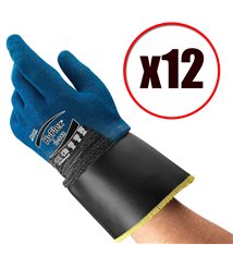 Lot de 12 paires de gants de travail en PU anti coupure Hyflex 11-948 EN388