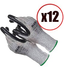 Lot de 12 paires de gants de travail tricot anti coupure Krynit 563 EN388 EN 420