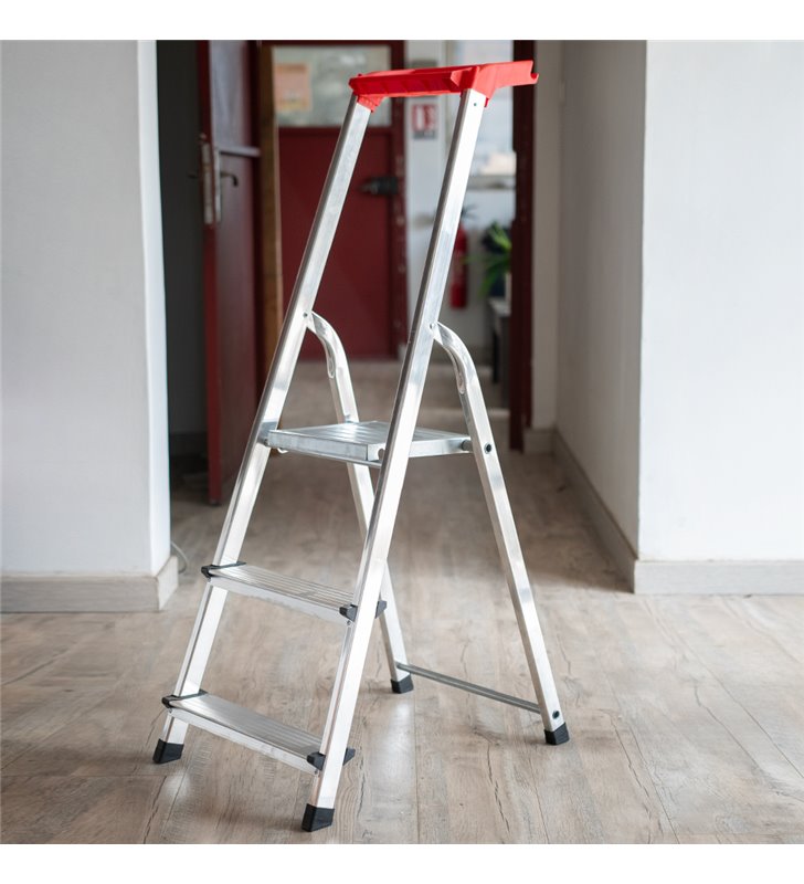 Escabeau pliable 3 marches Marchepied léger en aluminium 150 kg 65 cm Safetool