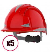 Lot de 5 casques de protection avec ventilation Evolite CR2 Mid Peak JSP EN397