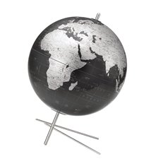Globe terrestre décoratif 30 cm carte Monde Design Noir et Gris