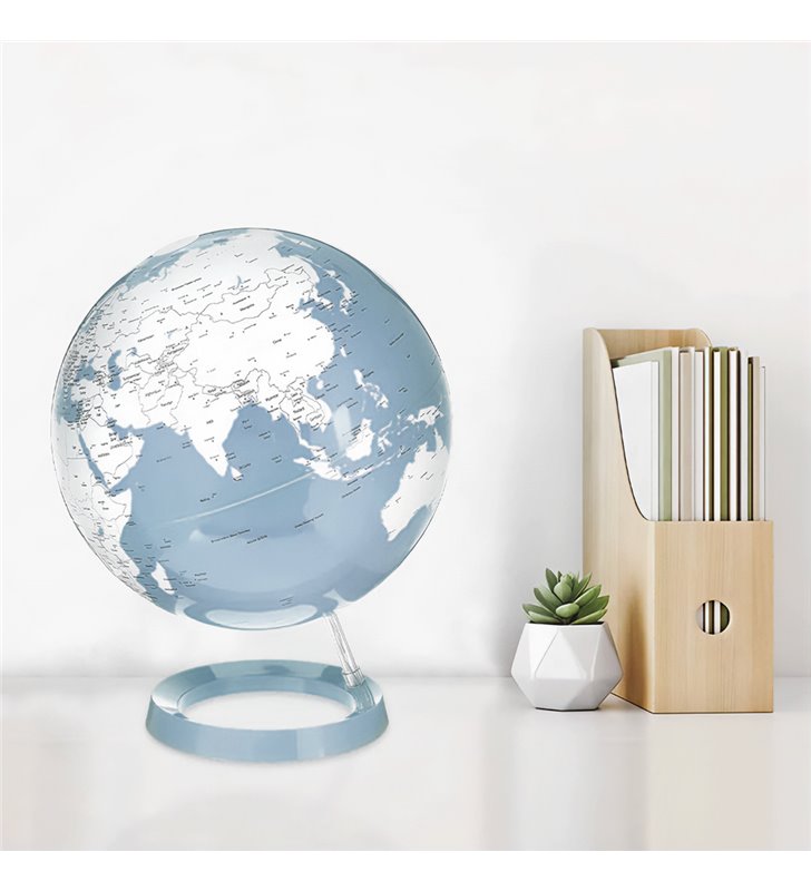 Globe terrestre lumineux 30 cm Bleu carte monde anglaise Terre