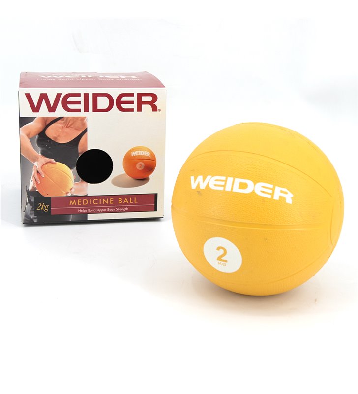 Medecine ball 2 kg ballon d’entrainement musculation Weider