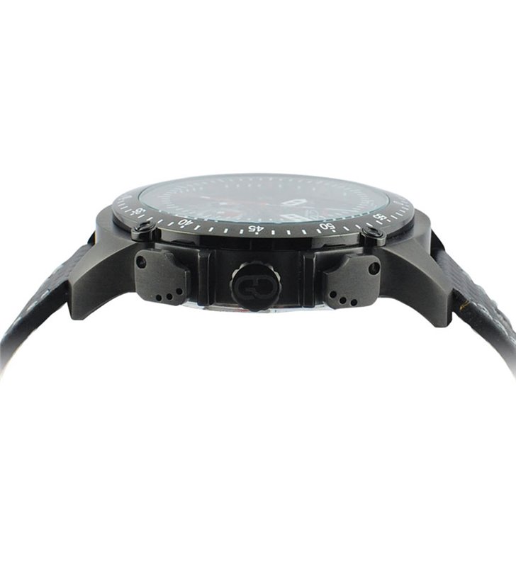 Montre sport homme analogique à quartz bracelet cuir étanche chronographe GTO RACER