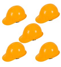 Lot de 5 casques de sécurité jaunes ABS