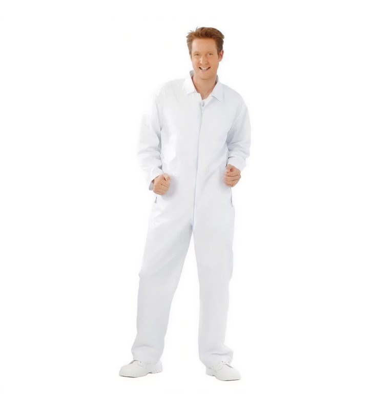 Combinaison de travail blanche sans poche 100% coton XL