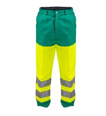 Pantalon de sécurité et travail haute visibilité jaune fluo EN 471