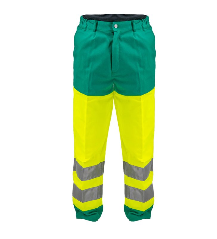 Pantalon de sécurité et travail haute visibilité jaune fluo EN 471