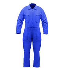 Combinaison de travail bleu en coton avec zip L’ideal