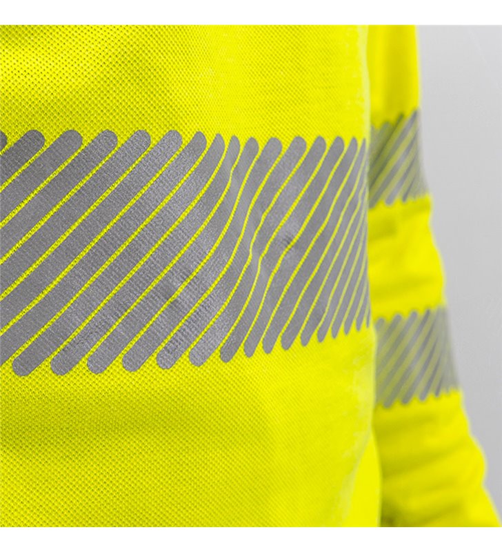 Tee-shirt technique à manches longues haute visibilité jaune fluo