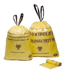 Lot 500 Sacs DASRI Jaune pour déchets à risques infectieux 15L 20L 100L Litres