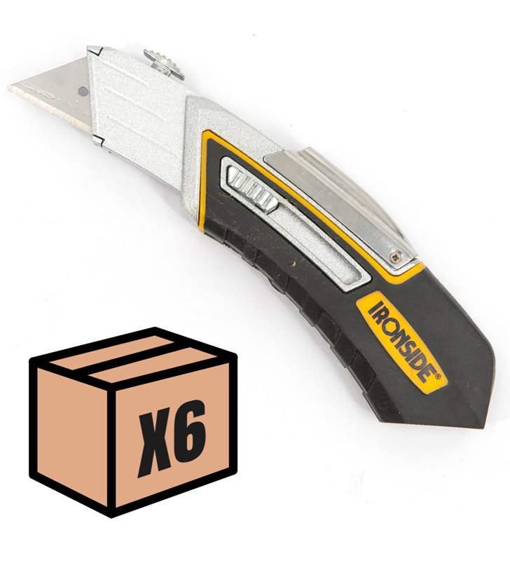 Lot de cutters rétractables Ironside avec poignée ergonomique et rangement à la ceinture