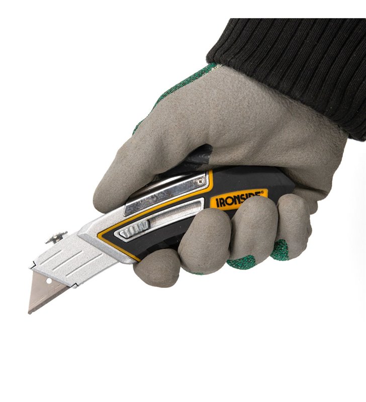 Lot de cutters rétractables Ironside avec poignée ergonomique et rangement à la ceinture