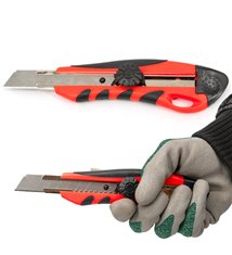 Lot de cutters professionnels Couteau utilitaire rétractable avec système de sécurité 100 lames 18mm