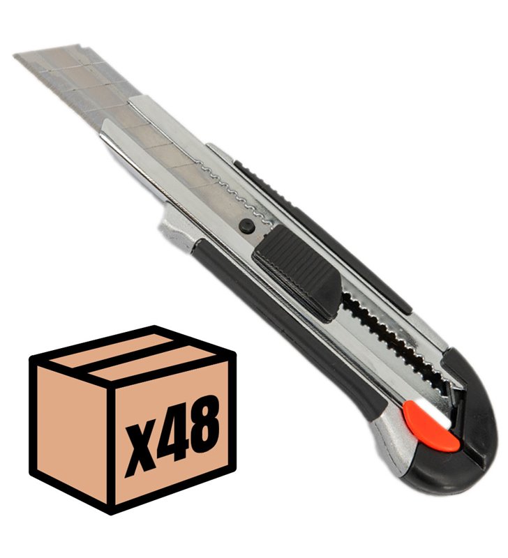 Lot de cutters professionnels rétractables Couteau utilitaire avec stockage de 2 lames 22mm