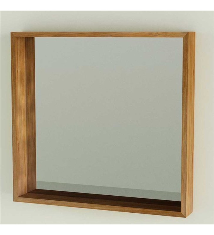 Ensemble meuble de salle de bain bois teck naturel 100 cm et vasque à poser