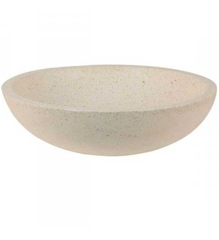 Vasque à poser ronde en Terrazzo blanc pigmenté pour salle de bain lavabo et lave main