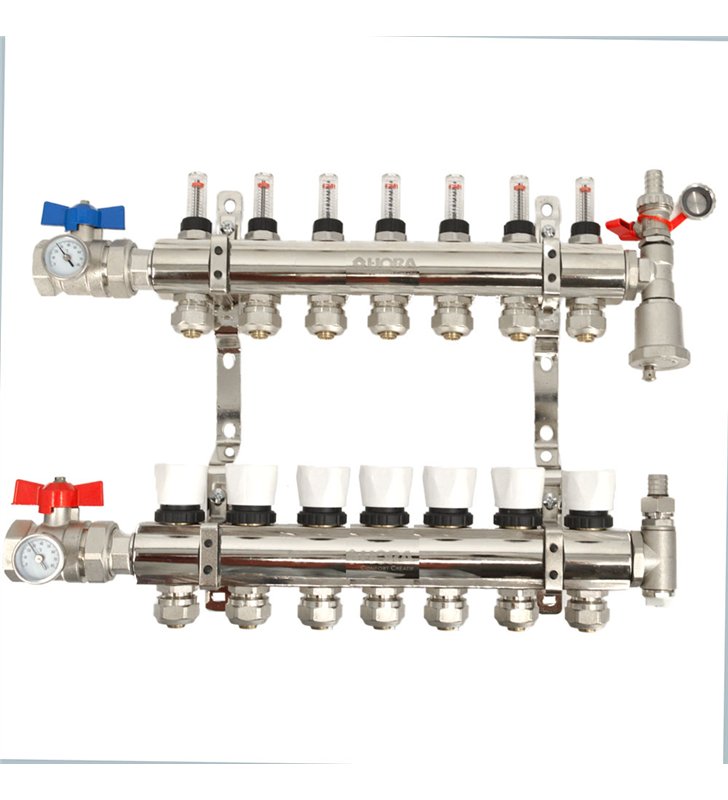 Kit Collecteur plancher chauffant hydraulique nourrice et tube PER
