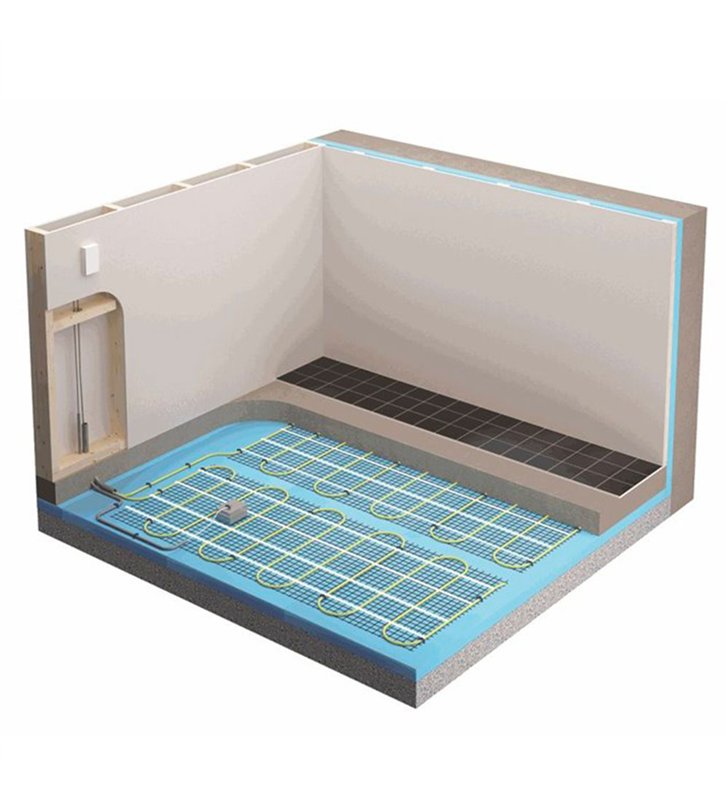 Tapis de cable chauffant electrique 1500W pour chauffage au sol 12,5 m2 avec Thermostat